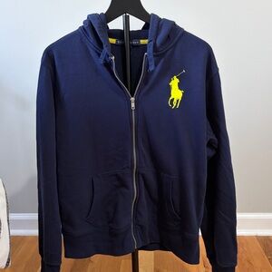 Ralph Lauren Navy Jacket with Yellow Accents